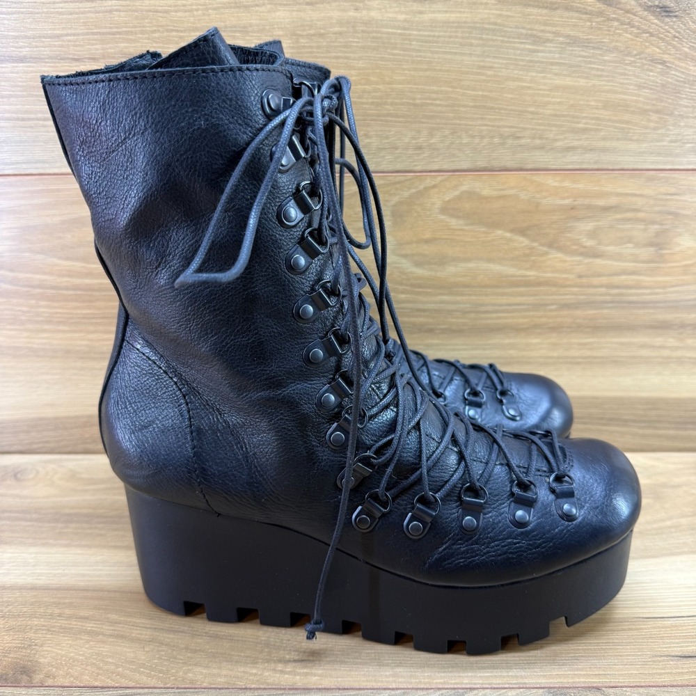 CONSTANTINE Stella Chunky Wedge Platform Hikers 9.5 10 EU 40 Steampunk Festival